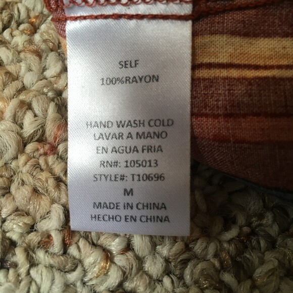 Savanna Jane Sleeveless Top Size S Stripe Choker Halter Tie Long Length Red Tank - Picture 7 of 9